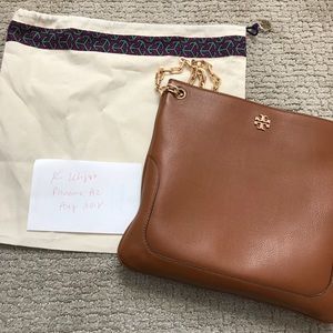 Tory Burch marsden cross body swingpack in nut